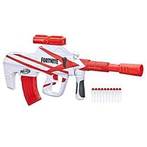 NERF Fortnite B-AR Motorizado Dart Blaster -- Fortnite Converge Wrap, Motorizado 10-Dart Blasting, 10-Dart Clip, 10 Dardos Oficiais elite (Embalagem sem frustração)