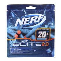 NERF Refil de 20 Dardos Elite 2.0 Azul e Laranja - 630509976669 - Hasbro