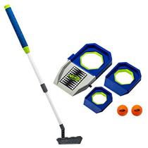 NERF Trick Shot Golf Set - Completo Indoor & Outdoor Putting Trick Shot Kids Golf Set - Inclui Putter, Bolas, Rampa & Copas - Conjunto de Golfe All-in-One para crianças