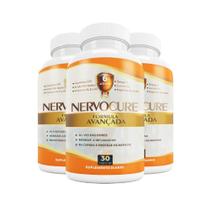 Nervocure - Suplemento Alimentar Natural - Kit com 3 Frascos de 30 Cápsulas