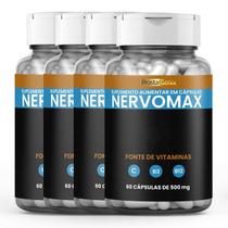 Nervomax Suplemento Alimentar com Vitaminas C, B3 e B12 60 Cápsulas de 500mg Nervomax Suplemento Alimentar com Vitaminas C, B3 e B12 60 Cápsulas de 500mg