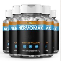 Nervomax Suplemento Alimentar com Vitaminas C, B3 e B12 60 Cápsulas de 500mg Nervomax Suplemento Alimentar com Vitaminas C, B3 e B12 60 Cápsulas de 500mg