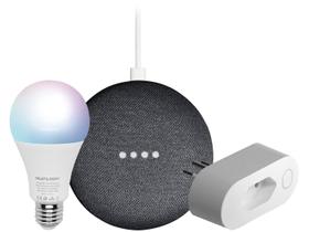 Nest Mini 2ª geração Smart Speaker + Lâmpada - Inteligente E27 + Adaptador de Tomada Inteligente