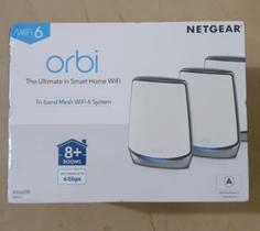 NETGEAR Orbi AX6000 Tri-Band Mesh WiFi 6 System pacote com 3