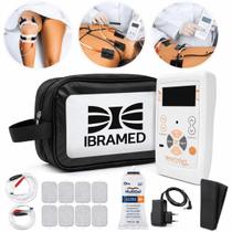 Neurodyn Portátil Ibramed 5 Correntes TENS FES Aussie Russa Interferencial Kit Completo com Bolsa Transparente