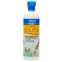 Neutralizador de água para lagoas API POND CHLORINE & HEAVY METAL 480mL