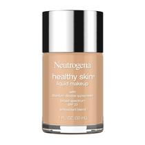 Neutrogena Healthy Skin Liquid Makeup Foundation, Broad Spectrum SPF 20 Sunscreen, Lightweight & Flawless Coverage Foundation with Antioxidant Vitamin E & Feverfew, 115 Cacau, 1 fl. oz