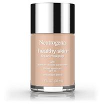 Neutrogena Healthy Skin Liquid Makeup Foundation, Broad Spectrum SPF 20 Sunscreen, Lightweight & Flawless Coverage Foundation with Antioxidant Vitamin E & Feverfew, 90 Warm Beige, 1 fl. oz