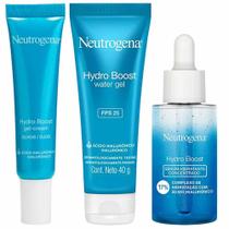 Neutrogena Hydro Boost Kit Gel Creme para Olhos + Hidratante Facial FSP25 + Sérum