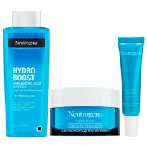Neutrogena Hydro Boost Kit Hidratante Facial + Gel Creme para Olhos + Hidratante Corporal