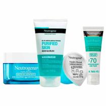 Neutrogena Kit Hidratante Facial + Protetor Solar + Gel de Limpeza + Refil Hidratante Facial Para Todos os Tipos de Pele Neutrogena Kit Hidratante Facial + Protetor Solar + Gel de Limpeza + Refil Hidratante Facial Para Todos os Tipos de Pele