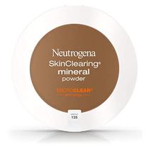 Neutrogena SkinClearing Mineral Acne-Concealing Preceded Powder Compact, Shine-Free & Oil-Absorge Makeup with Salicylic Acid to Cover, Treat, & Prevent Breakouts, Chestnut 135,.38 oz
