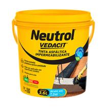 Neutrol Acqua Tinta Asfáltica Impermeabilizante à Base de Água Vedacit Galão 3,6L