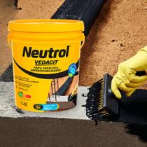 Neutrol Tinta Asfáltica Impermeabilizante Base Água 18L Vedacit Alto Desempenho Reforma Construção Área Externa