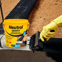 Neutrol Tinta Asfáltica Impermeabilizante Base Água 3,6L Vedacit Alto Desempenho Reforma Construção Área Externa