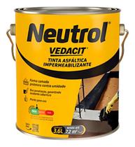 NEUTROL - Tinta Asfáltica Impermeabilizante Fundações e Estruturas Enterradas - VEDACIT 3,6L