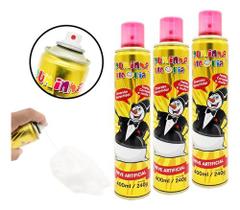Neve Artificial 3 Latas Spray Espuma Carnaval Slime Alegria Neve Artificial 3 Latas Spray Espuma Carnaval Slime Alegria