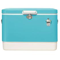 Nevera FSE Retro de Metal 80 Latas/54L Lado Duro Azul Pacífico