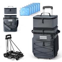 Nevera portátil móvil Odoland para 72 latas con ruedas y asa Nevera portátil móvil Odoland para 72 latas con ruedas y asa