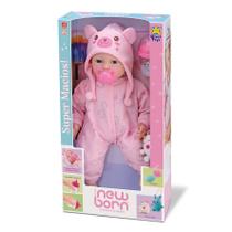 New Born-Brincando de Pijama-Corpo Macio-Menina-Divertoys New Born-Brincando de Pijama-Corpo Macio-Menina-Divertoys