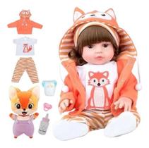 New Happy Bebê Reborn Raposinha 100% Silicone