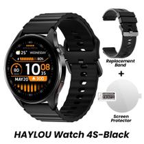 New Haylou Watch 4S GPS 1,43"AMOLED SmartWatch 1ATM À Prova D'água Relógio Esportivo 18Dias-Bateria Cor:Preto