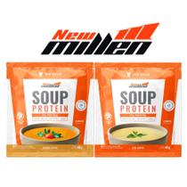 New millen kit 2 un - sopa proteica pratica sache 40g - dois sabores