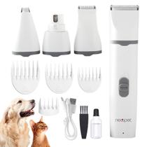 Newpet 4 em 1 Máquina De Tosa Elétrico Profissional Pet Cachorro Gato -Bivolt.