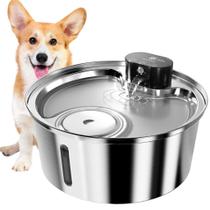 Newpet Bebedouro De Aço Inoxidável Sem Fio De 7.5L Automático De Água Para Cães E Gatos Animais Domésticos FontesBivolt