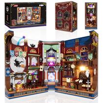 NexBrixxi Conjunto de Montar Book Nook Academia Mágica com Luz, Kit DIY de Escola de Magia para Estante de Livros, Enfeite de Halloween em Blocos de Montar para Adultos, Crianças, Meninos e Meninas a partir de 12 anos NexBrixxi Conjunto de Montar Book Nook Academia Mágica com Luz, Kit DIY de Escola de Magia para Estante de Livros, Enfeite de Halloween em Blocos de Montar para Adultos, Crianças, Meninos e Meninas a partir de 12 anos