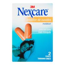 Nexcare 3m protetor ouvidos moldável tamanho único - 2 pares de espuma