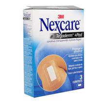 Nexcare curativos tegaderm + pad com 3 unidades