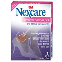 Nexcare protetor p/ os pés transparente 25mmx3m
