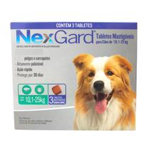 Nexgard 10,1 A 25kg 3 Tablete Antipulgas E Carrapatos - Boehringer Ingelheim
