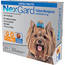 NexGard 11,3 mg para Cães de 2 a 4 Kg - 3 Tabletes NexGard 11,3 mg para Cães de 2 a 4 Kg - 3 Tabletes