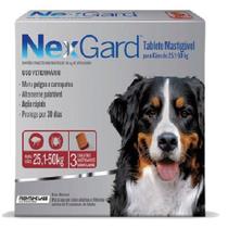 NexGard 136 mg - Cães de 25,1 a 50 Kg cx com 3 tabletes - Boehringer Ingelheim - Merial