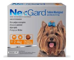 Nexgard 2 a 4kg para cães Antipulgas e Carrapatos com 1 tablete