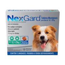 Nexgard 68,0mg 10,1 a 25kg 3 comprimidos