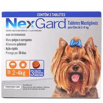 Nexgard Antipulgas E Carrapatos 2 a 4 Kg com 3 comprimidos