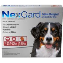 Nexgard Antipulgas e Carrapatos 25,1 a 50kg para cães c/ 1 tablete