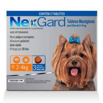 Nexgard Antipulgas E Carrapatos Cães 2 A 4kg C/3 Comprimidos - Boehringer Ingelheim