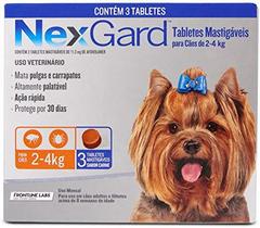 Nexgard Antipulgas E Carrapatos Cães 2 A 4kg Com 3 Tabletes