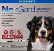 Nexgard Antipulgas E Carrapatos Cães 25,1 A 50kg C/3 Comp. - Boehringer Ingelheim