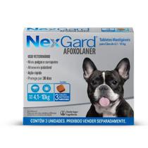 Nexgard Antipulgas E Carrapatos Cães 4 A 10kg 3 Comprimidos Nexgard Antipulgas E Carrapatos Cães 4 A 10kg 3 Comprimidos