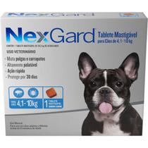 Nexgard Antipulgas e Carrapatos Cães 4,1 a 10kg - 1 tablete