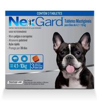 Nexgard Antipulgas E Carrapatos Caes 4,1 A 10kg C/3 Comprimidos - Oferta 01
