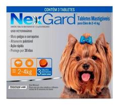 Nexgard Antipulgas E Carrapatos Comprimidos Para Cão De 2kg A 4kg 3 Comprimidos Boeringer Ingelhein