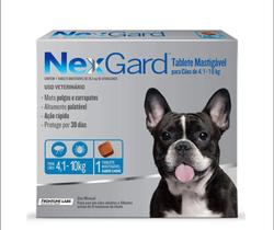 Nexgard Antipulgas e Carrapatos Para Cães 4 a 10kg com 1 tablete