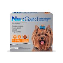 Nexgard Antipulgas e Carrapatos Para Cães de 2 a 4kg Com 1 Tablete Mastigável