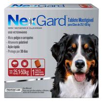 Nexgard Antipulgas e Carrapatos para Cães de 25,1 a 50kg 1 Tablete Mastigável